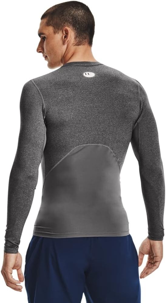 Under Armour Men's HeatGear Compression Long-Sleeve T-Shirt Gray Size M gallery