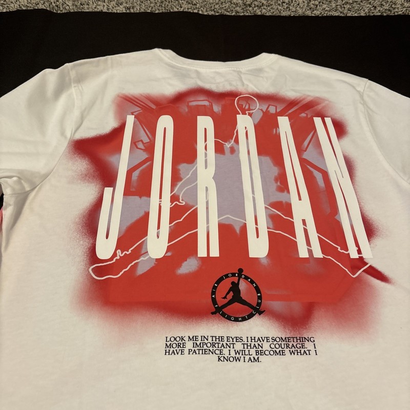 Nike Jordan Large **SMALL HOLE—SEE PICTURE**84 Olympic Graphic Shirt HJ6365-100 gallery
