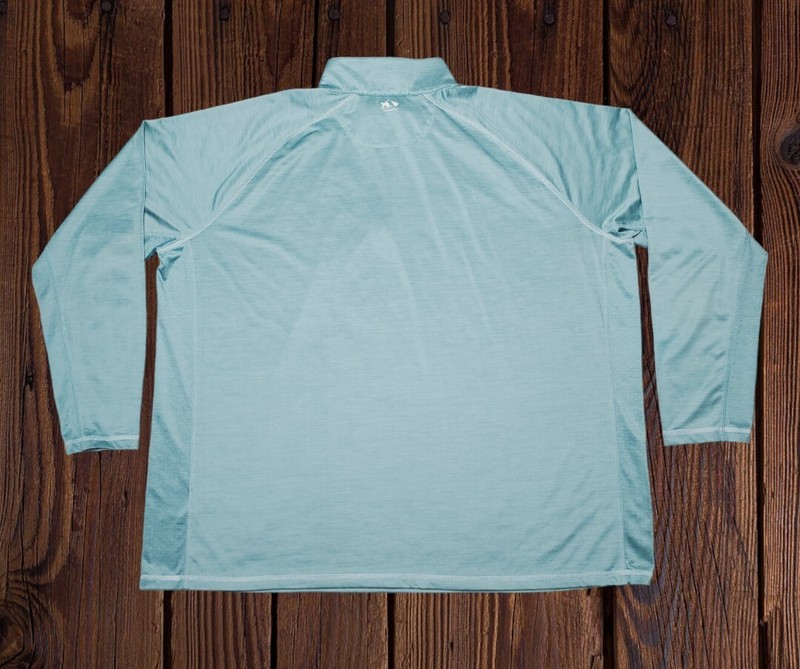 NWOT Fish Hippie Performance Heather Streak Boden 1/4 Zip Pullover Mens 2XL Teal gallery