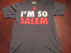 NEW I’M SO SALEM GRAY TECH FIT T-SHIRT SIZE M MA. HALLOWEEN WITCH CITY