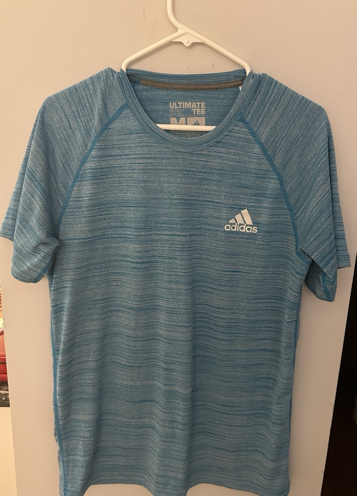 Adidas Ultimate Tee Heather Blue Performance T-Shirt Men's gallery
