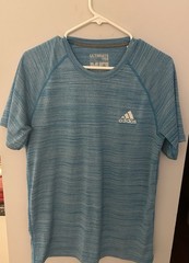 Adidas Ultimate Tee Heather Blue Performance T-Shirt Men’s
