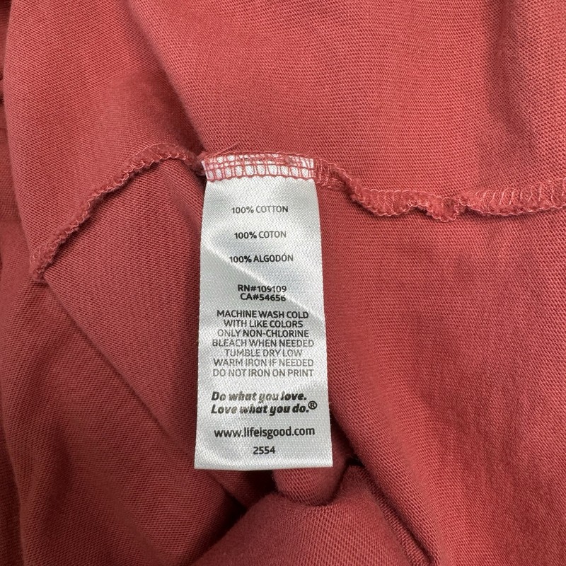 Life Is Good Tee Long Sleeve Hooded Red Fishing Active Outdoor Men M Women L gallery