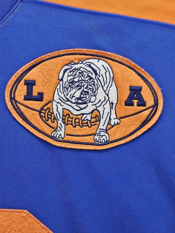 Vintage Sports Shirt Mens EU 56 Blue Football Jersey 3/4 Sleeve Pullover gallery