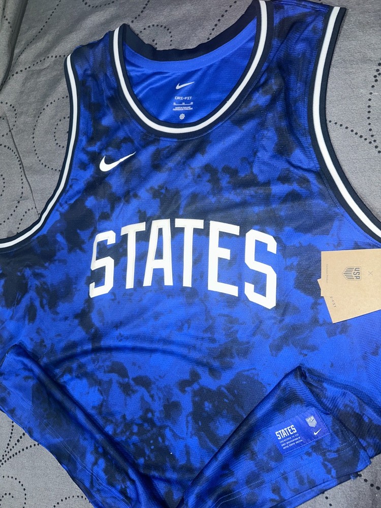 NIKE USA STATES SOCCER SLEEVELES SHIRT BASKETBALL JERSEY SIZE XL MEN NWT $$$$