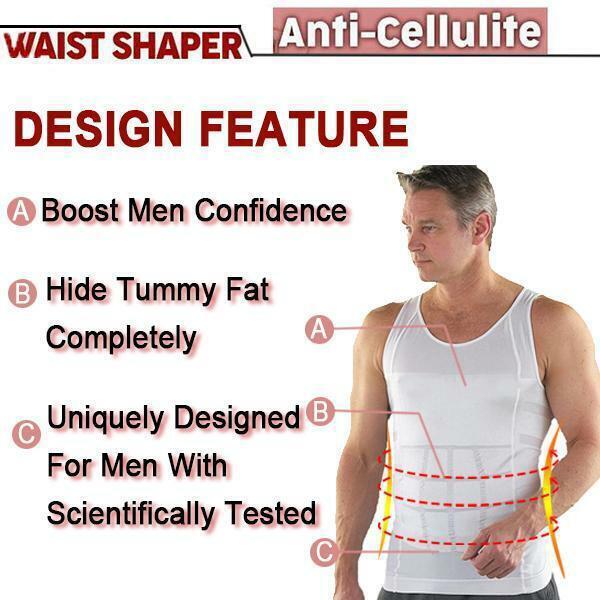 Men Slimming Tops Body Shaper Posture Corrector Vest Abdomen Compression T-Shirt gallery
