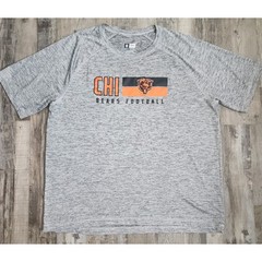 NFL Team Apparel Chicago Bears T-Shirt Mens XXL Gray Space Dye Performance Tee