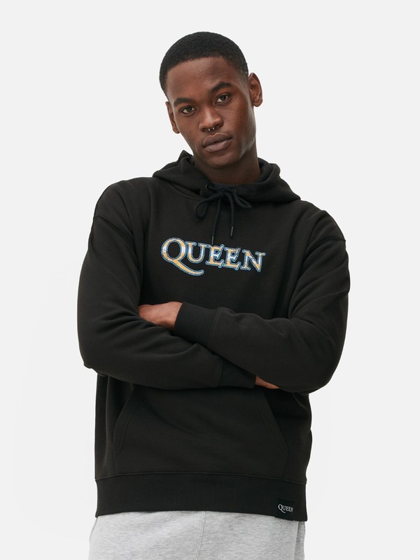 NWT Men's QUEEN Official Merch Hoodie Premium Rock n Roll Sweatshirt Black gallery