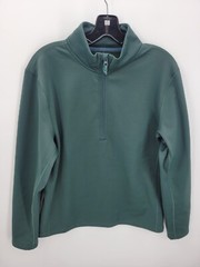 Stoic Pullover Sweater Mens Medium Green Quarter Zip Long Sleeve Active Outdoor