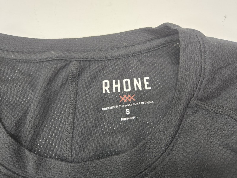 Rhone Black Reign Tee Classic Short Sleeve T-Shirt Stretch Size S Mens gallery