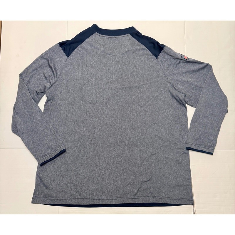 Nike Dallas Cowboys NFL Onfield Quarter Zip Pullover Navy Gray 3XL Dri-FIT gallery