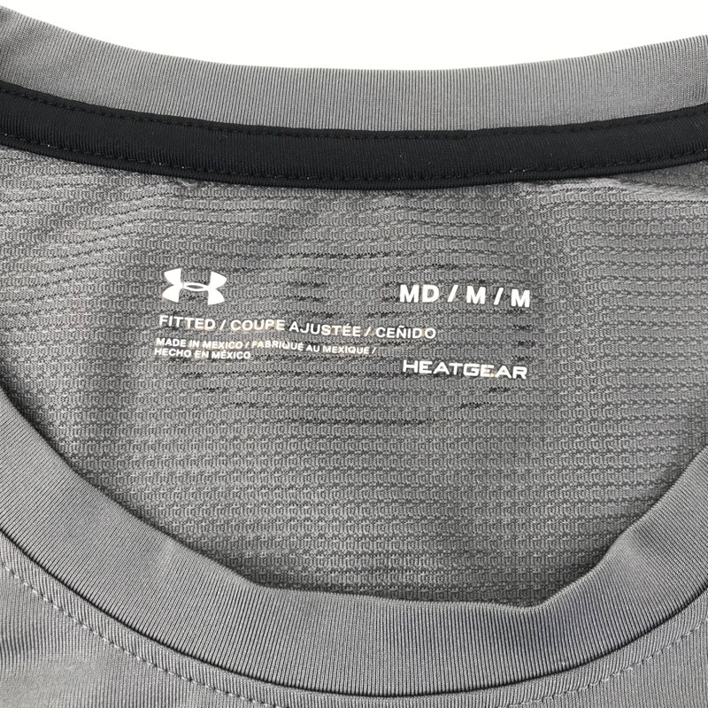 Under Armour Fitted Heatgear Threadborne Gray SS Shirt Size M MD Medium gallery