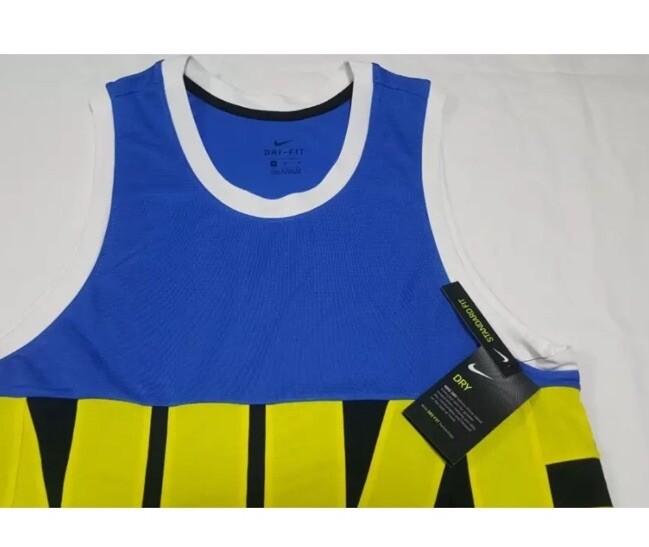 Nike Men's Dri-FIT Classic Basketball Jersey Tank Top Blue/Yellow DA1041-403 gallery
