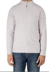 Gerry Men’s Active Quarter Zip Top, Light Grey, XXL