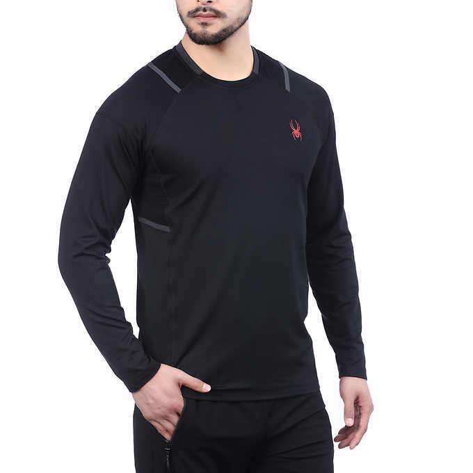 NEW MENS SPYDER ACTIVE LONG SLEEVE HIGH PERFORMANCE TOP! 4-WAY STRETCH! VARIETY