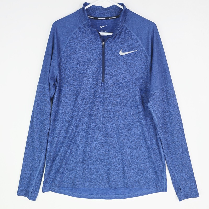 Nike 1/4 Zip Pullover Mens Large Blue Running Element Workout Training CD8273 gallery