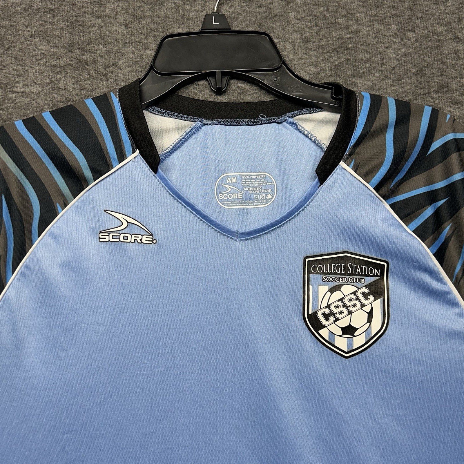 Vintage 90s Soccer Size M Bloke Core Style Jersey Blue College Station Messi gallery
