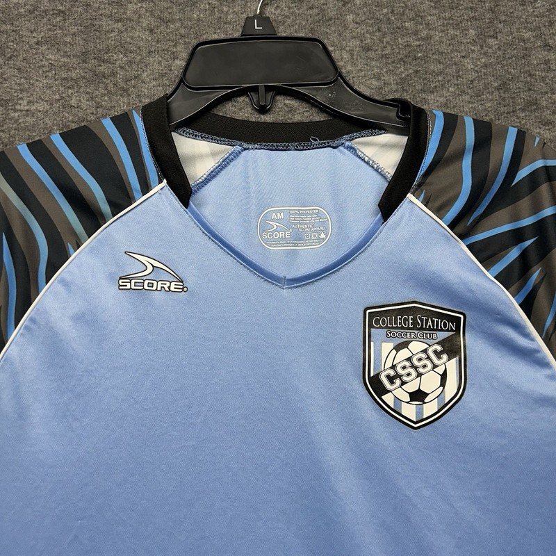 Vintage 90s Soccer Size M Bloke Core Style Jersey Blue College Station Messi gallery