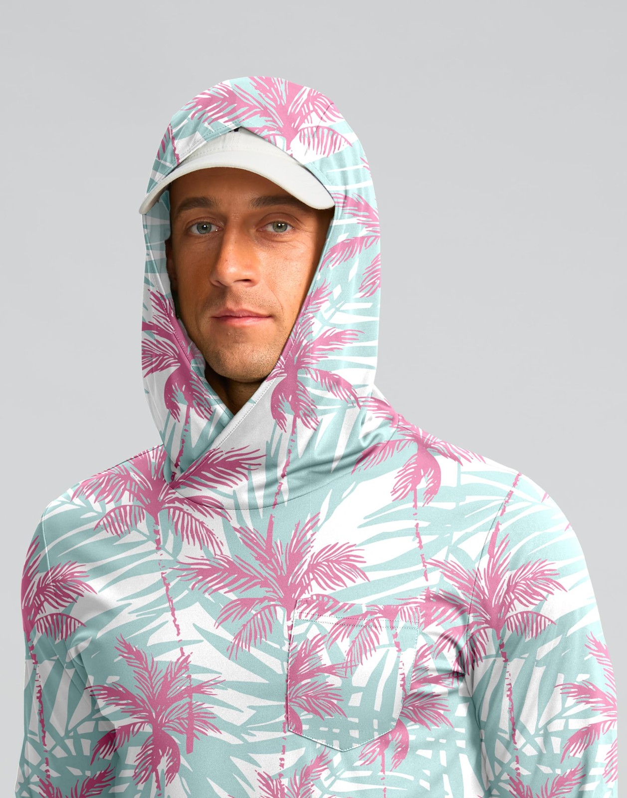 Men's Sun Protection Shirts UPF 50+ Long Sleeve Hoodie with 2 Pockets UV SPF ... gallery