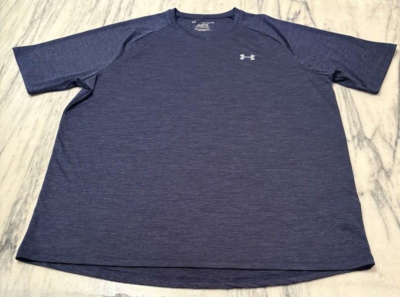 Under Armour Men's The Tech Tee dark Blue Short Sleeve Size XLT/TGL gallery