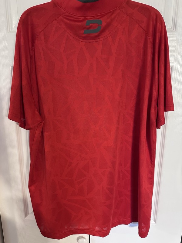 Druids Breathable Stretch Mesh T-Shirt 2XL Red Crew Neck Men's Gym Training gallery