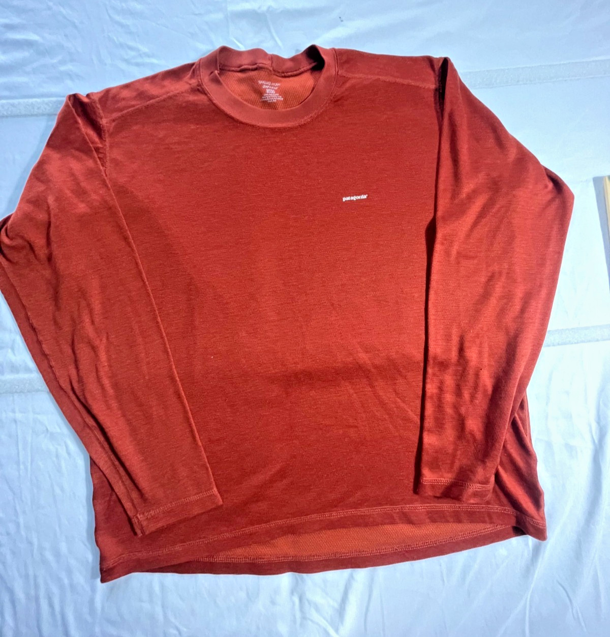 Patagonia Capilene Shirt Mens Rust Orange Spotify Logo Lined Thermal Athletic M gallery