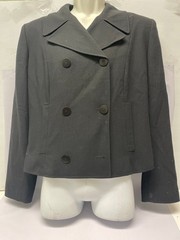 Liz Claiborne Collection Jacket Women’s Black Double-Breasted Peacoat Style