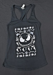 Jack Skeleton NIGHTMARE BEFORE CHRISTMAS Tank Top MEDIUM B43