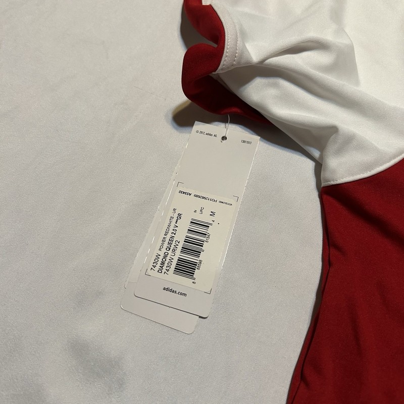Adidas Men's Training Short Sleeve Pullover Jersey, Red/White, Size Medium gallery