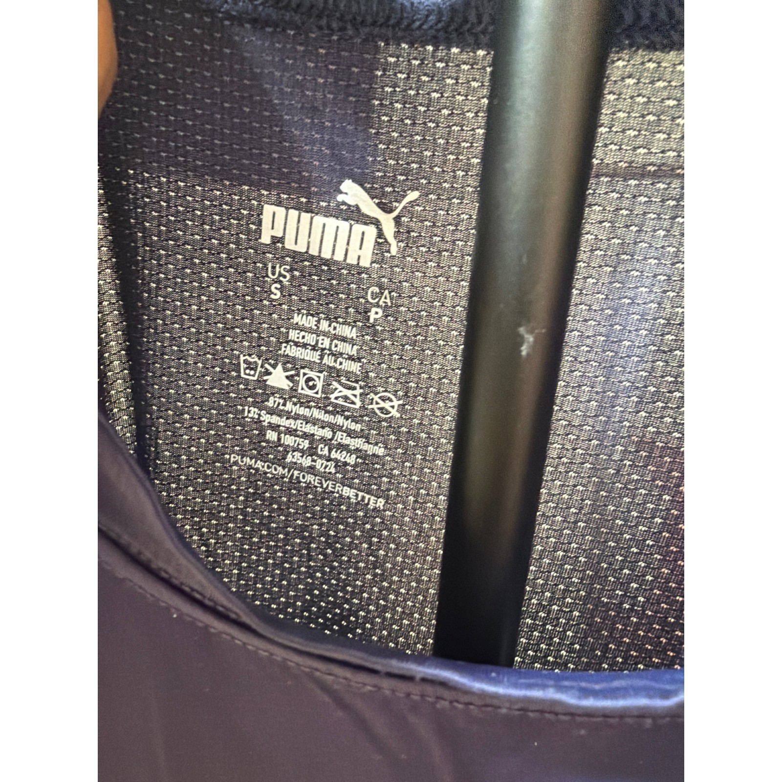 Puma Mens Active Training T-Shirt Navy Blue Mesh Performance Gym Top Size Small gallery