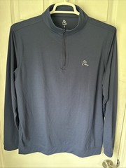 Rhoback Men’s Performance Q-Zip Large Fleet Navy Quarter Zip Pullover 1/4 NWOTs