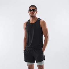 Fashion Nova Men’s Lightweight Reflective Running Tank Top Workout Activewear