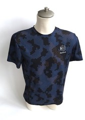 Men’s Reebok Classic T-Shirt Short Sleeve Blue Black Ref Paisley Size Medium M