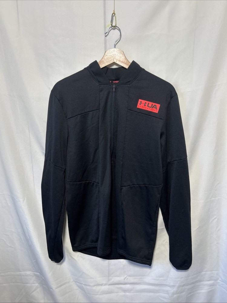 UNDER ARMOUR Coldgear 1/2 Zip GAMETIME Black Fleece SHIRT Mens Size M $75 NEW