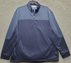 Grand Slam Golf Performance Pullover Men 2XL Blue Activewear Long Sleeve 1/4 Zip