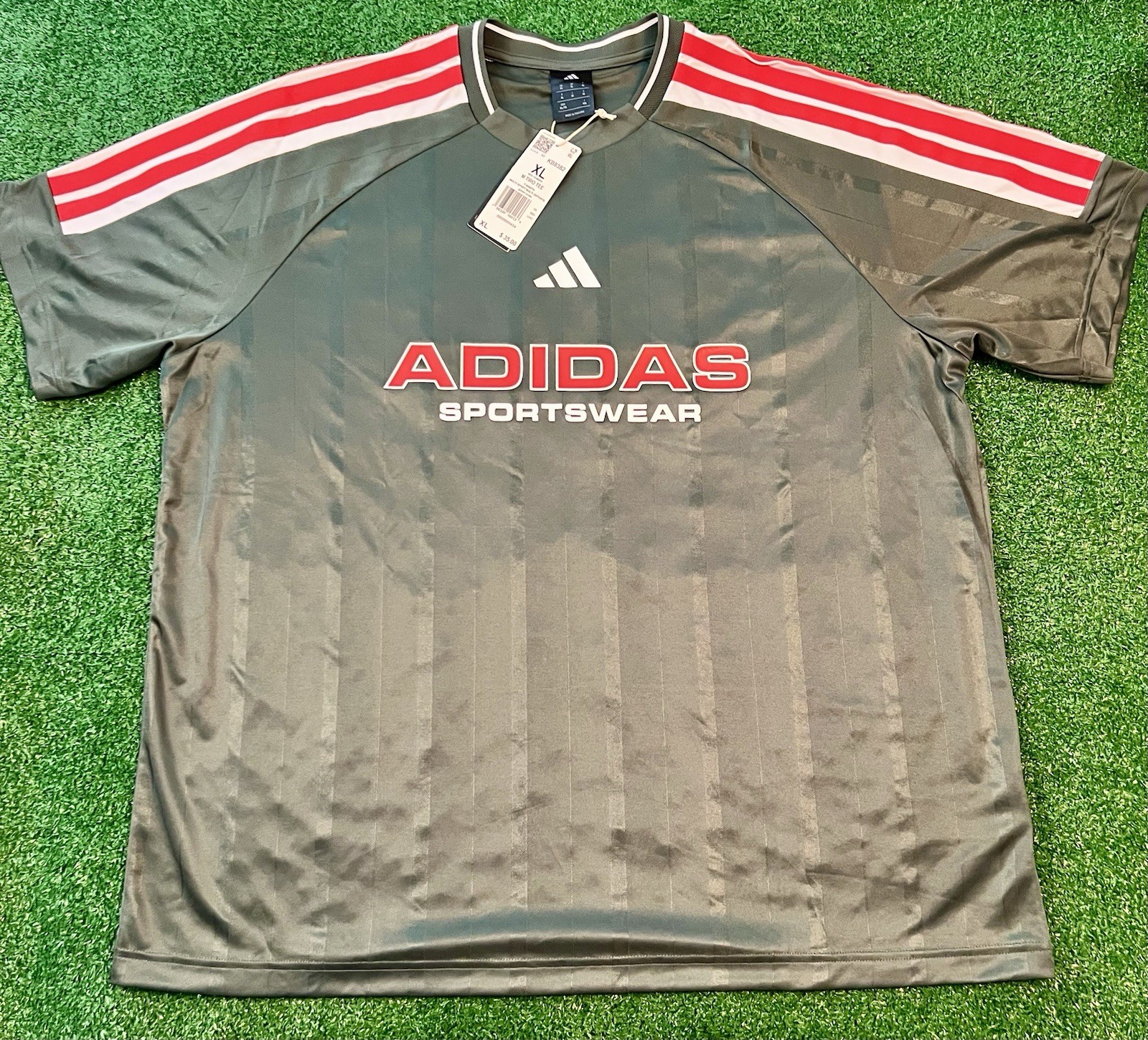 Adidas Sportswear Tiro Tshirt Green Oxide Red White KB9382 Mens Size XL NWT gallery