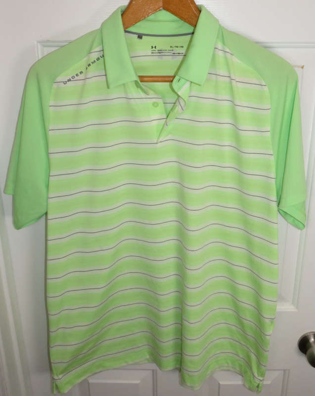 Under Armour Threadborne Boundless Polo Striped Performance HeatGear XL Loose gallery