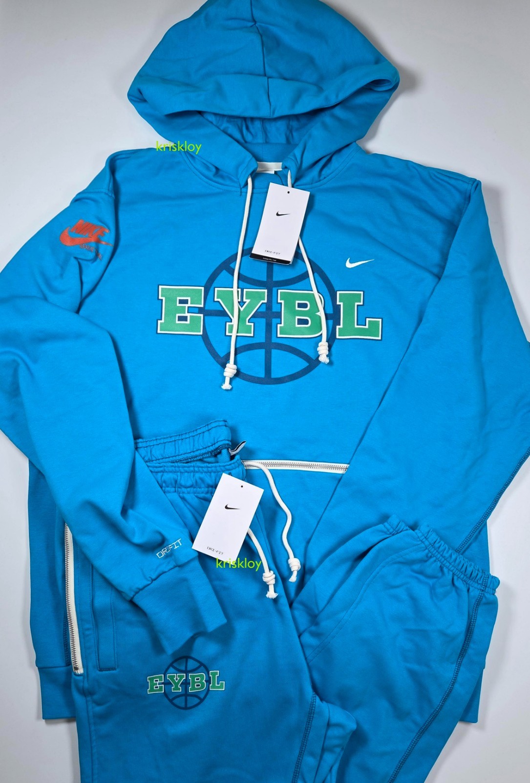 Nike EYBL CULTURE Warm-Up Suit - Mens L TALL - Hooded - Blue - LARGE TALL - NWT gallery