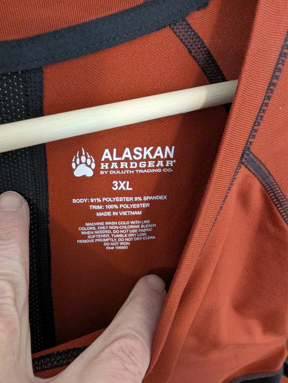 Alaskan Hardgear base layer long sleeve shirt Men's 3xl rust color excellent gallery