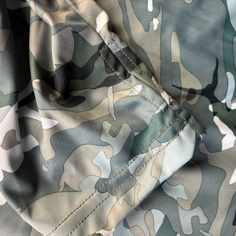 AFTCO Shirt Mens Large Blue Camouflage UPF Outdoors AFTECH Fishing Performance gallery