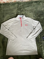 Under Armour Quarter Zip Pullover – Gray And Red Men’s Small
