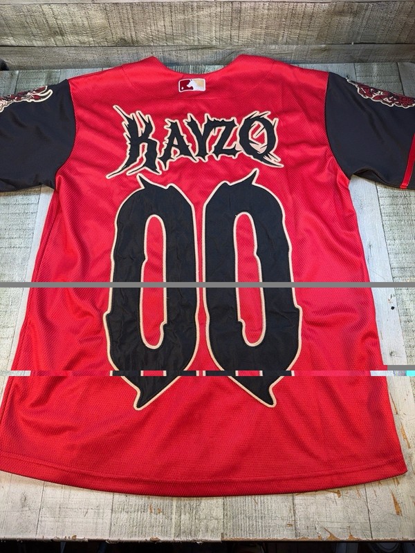 Kayzo Elev808 Designs Baseball Jersey Red Black EDM Rave Festival Size Small gallery