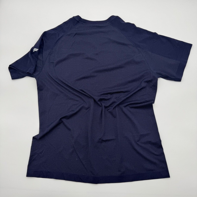 Fabletics Mens XL Navy Blue Short Sleeve Performance Training Shirt gallery
