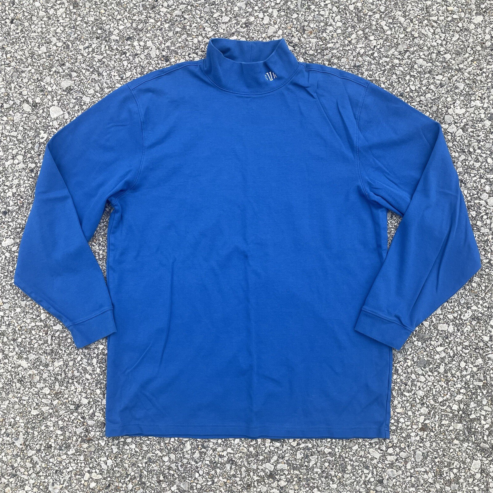 LL Bean Shirt Mens Extra Large Tall Trim Fit Blue Base Layer Mock Outdoor Work gallery