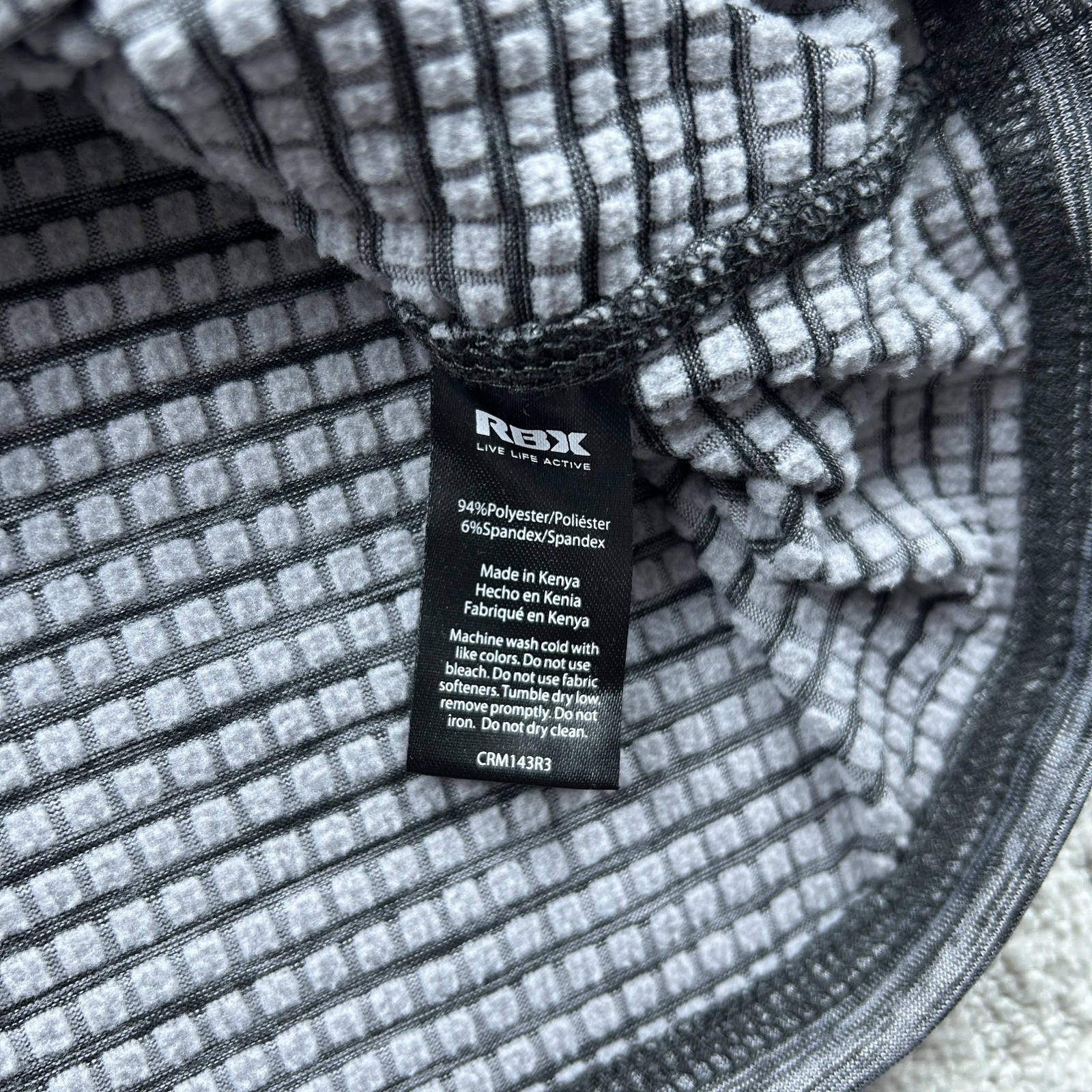 RBX XTRAIN Shirt Mens M Gray Compression Long Sleeve Crew Neck Athletic Training gallery