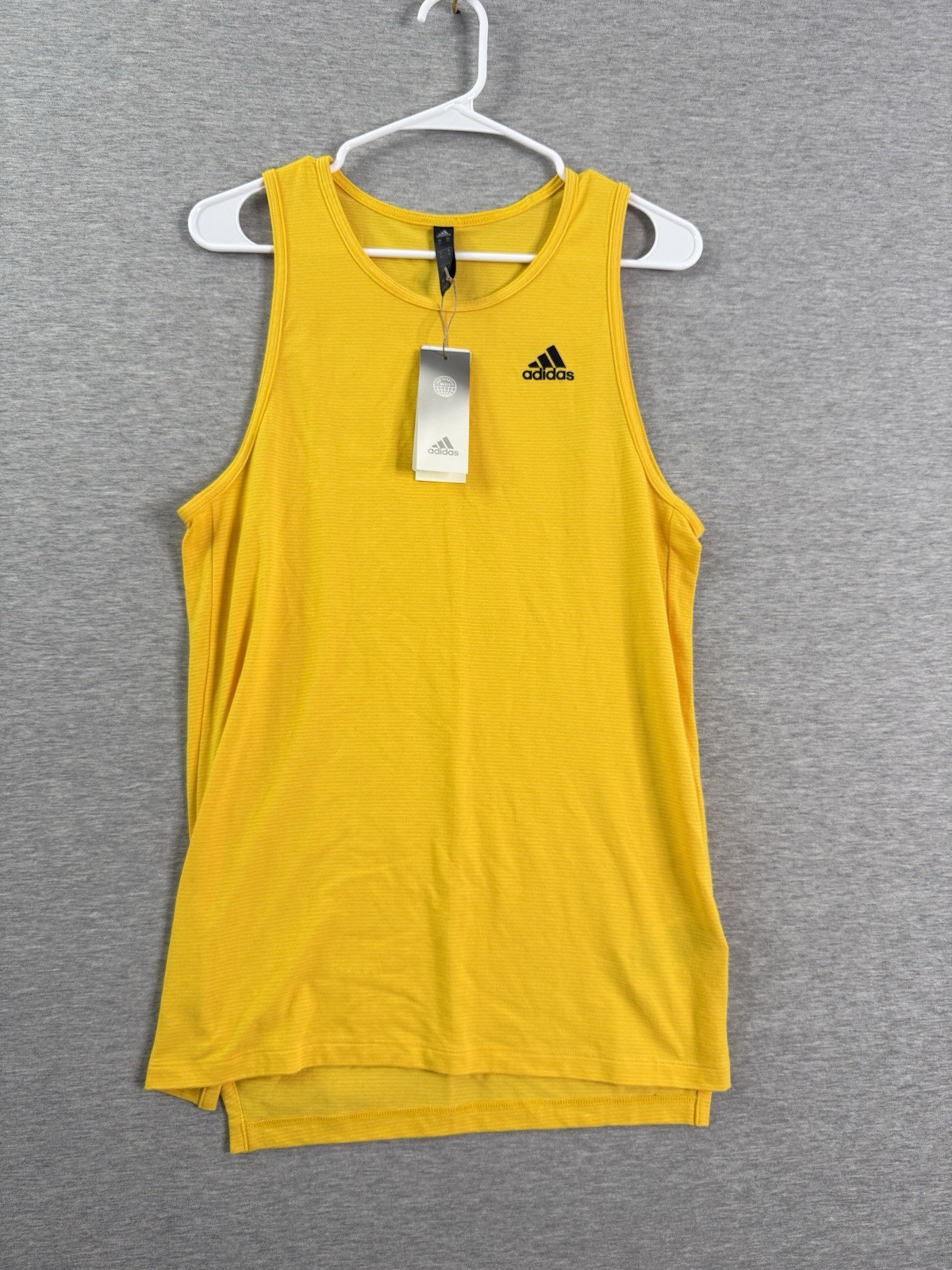 Adidas tank top men's athletic activewear yellow Size XS NWT New with Tags gallery