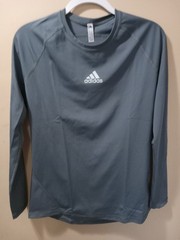 Adidas Grey MI Alphaskin Long Sleeve Shirt DT6614Size Large
