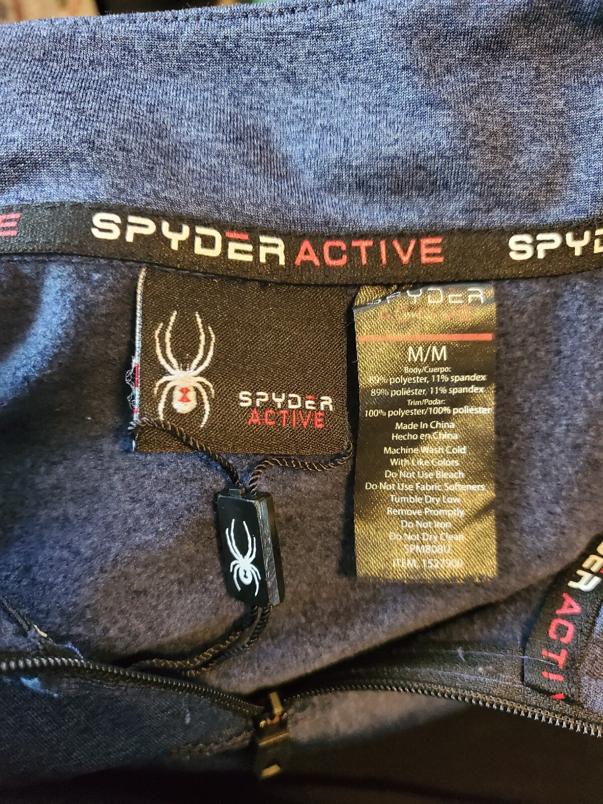 Spyder Men's Active 1/4 Zip Lightweight Long Sleeve ProWEB Pullover Shirt Med gallery