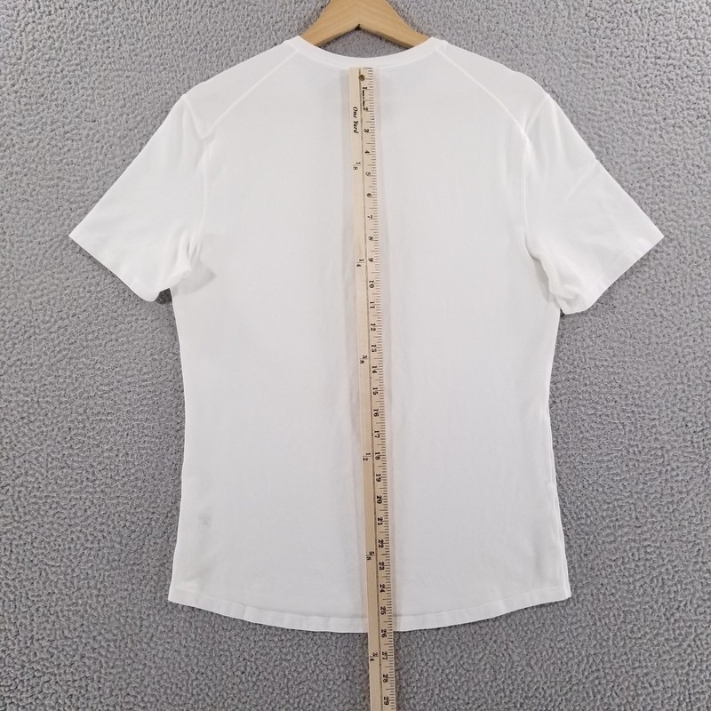 Lululemon 5 Year Basic Henley Tee Shirt Mens Small White Pima Athletic Five gallery
