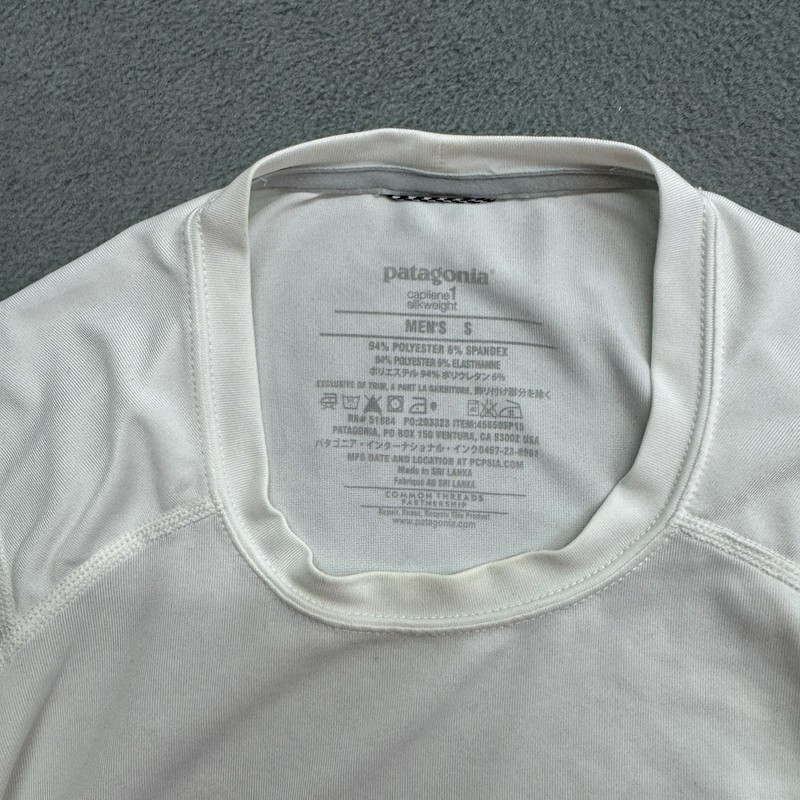 Patagonia Capilene Silkweight T Shirt Small Men's Short Sleeve Base Layer White gallery